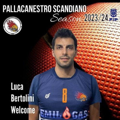 Pallacanestro Scandiano - Luca Bertolini  un giocatore bianco-blu