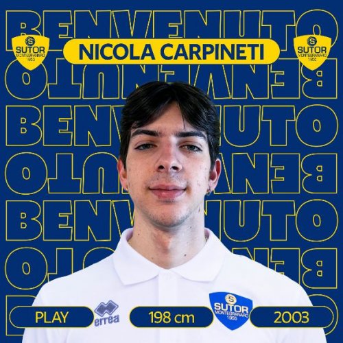 Nicola Carpineti nuovo playmaker della Sutor Basket Montegranaro