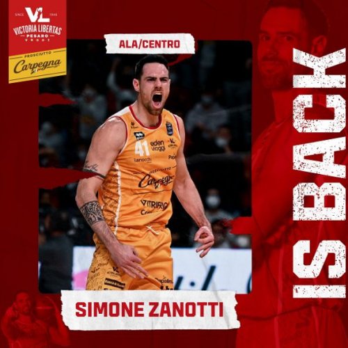 Simone Zanotti torna alla  Carpegna Prosciutto Basket Pesaro !